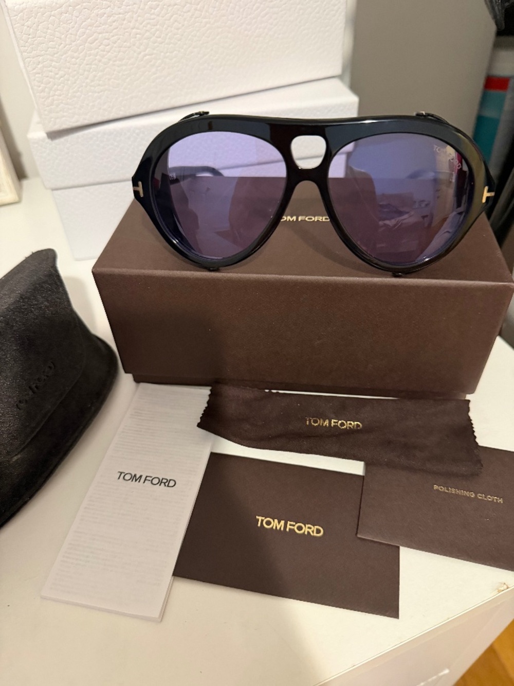 Tom Ford   Brow Bar Aviator Sunglasses, 60mm